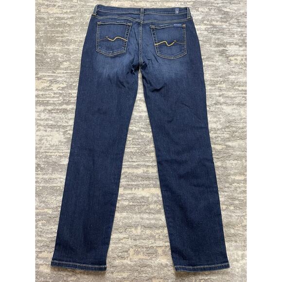 7 For All Mankind Jeans Josefina Skinny Boyfriend Mid Rise Button Fly Women’s 28 - Picture 6 of 6